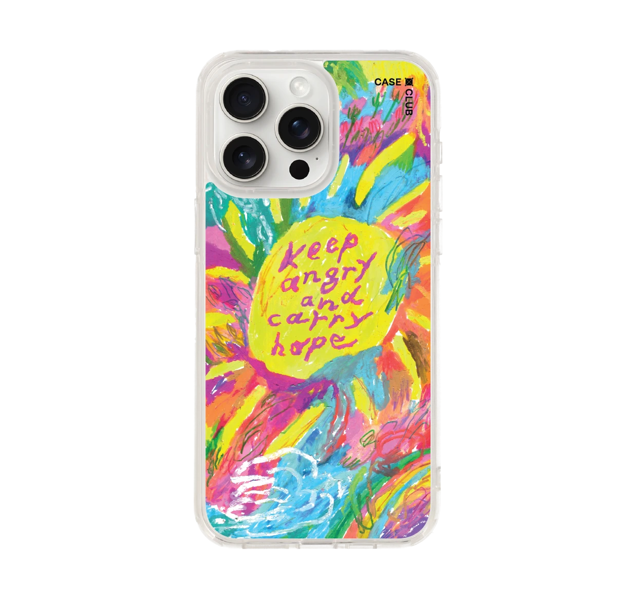 iphone 15 pro max clear case sun signature by juli baker